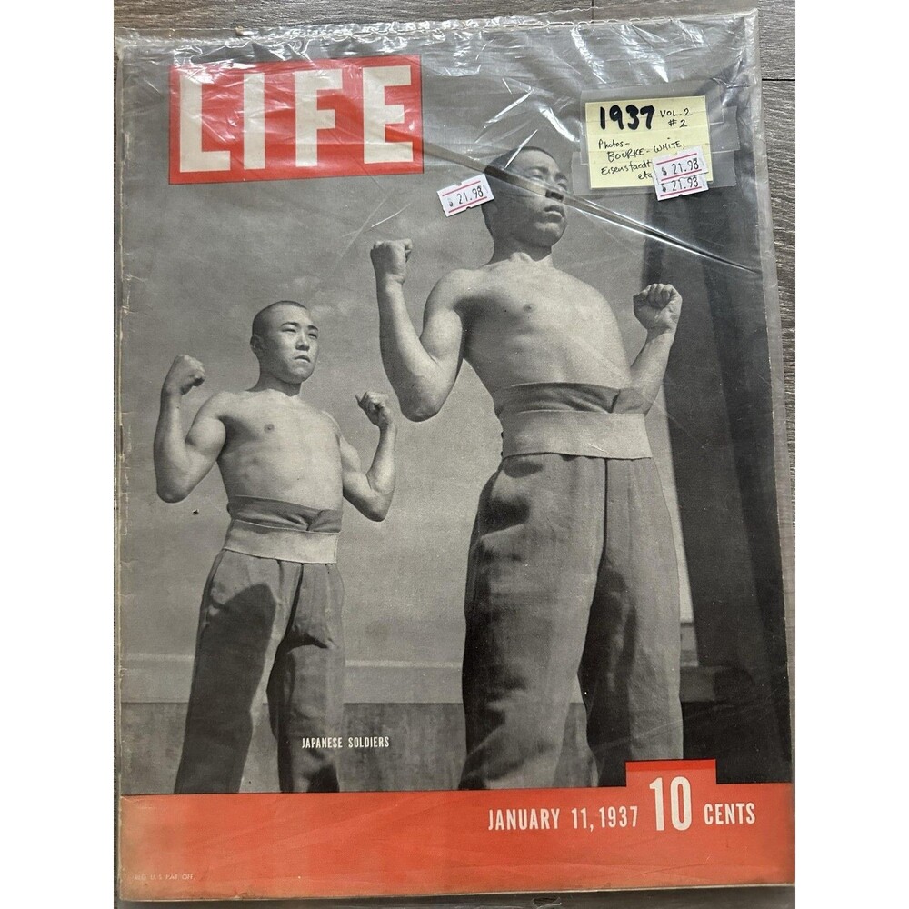 Life Magazine January 11 1937 Vol. 2 No. 2 Japanese Soldiers Softcover